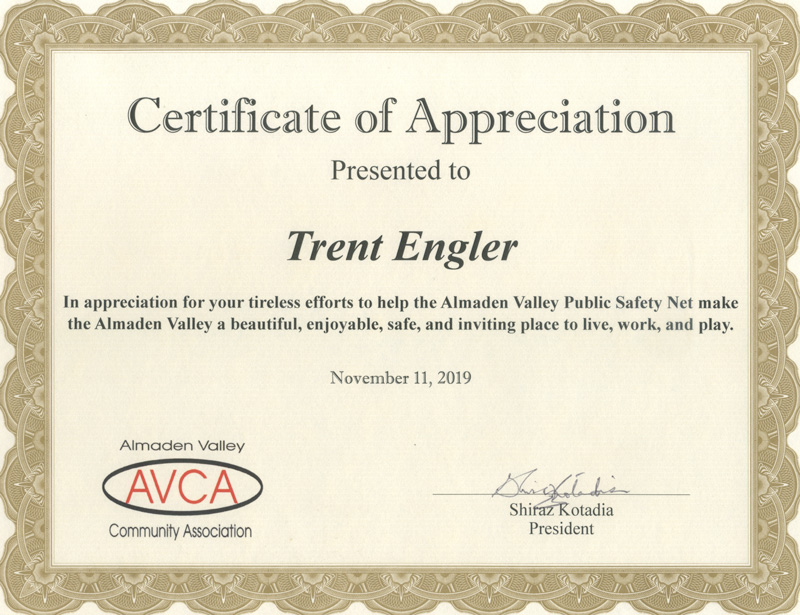 AVCA Certificate Trent